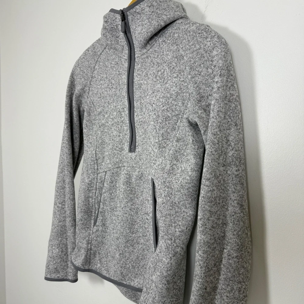 Lululemon Athletica Heathered Gray Half-Zip Hoodie - Picture 9 of 11